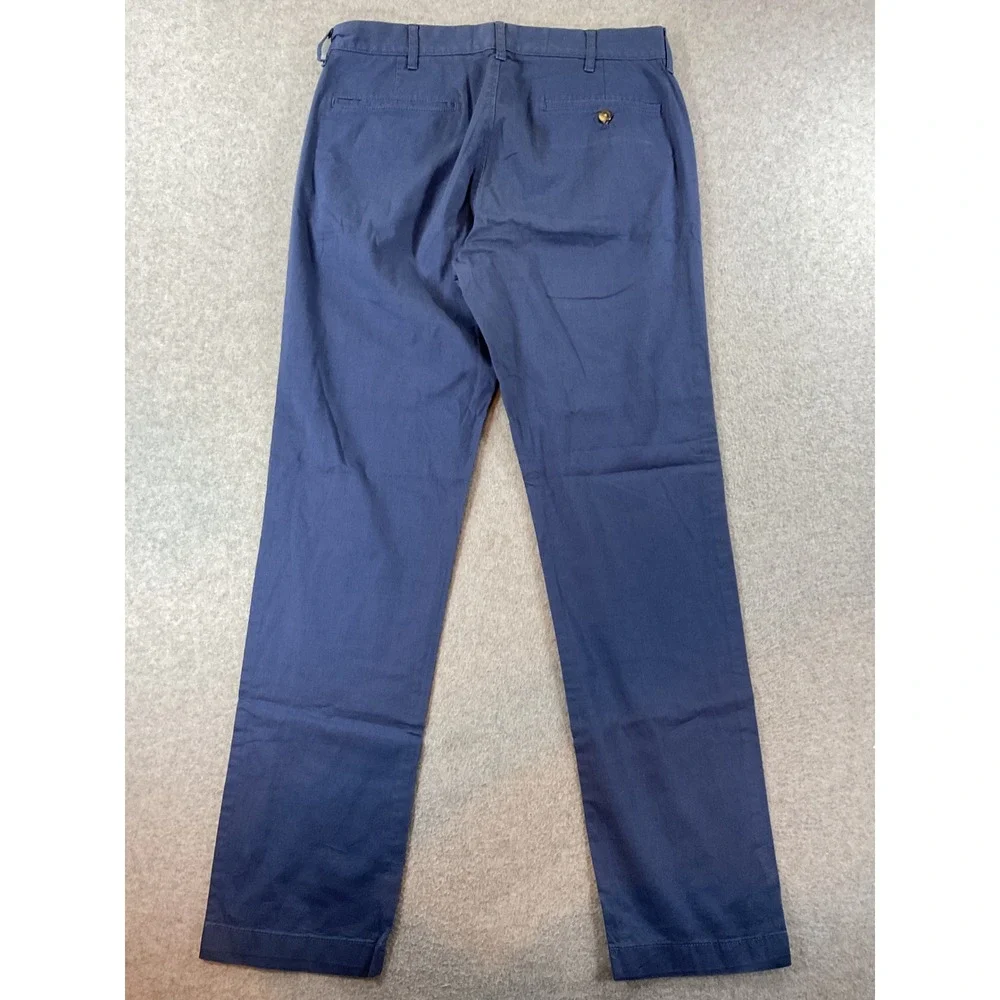 J. Crew Flex Straight Chino Pants Mens 31x32 Blue Cotton Stretch Casual 1213